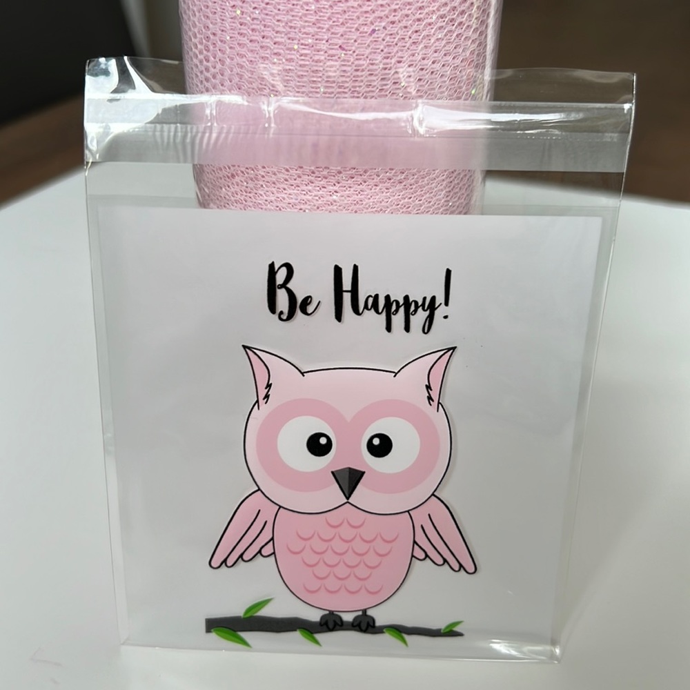 50 pcs Clear Bags Be Happy 3.75"x4" Approx.
